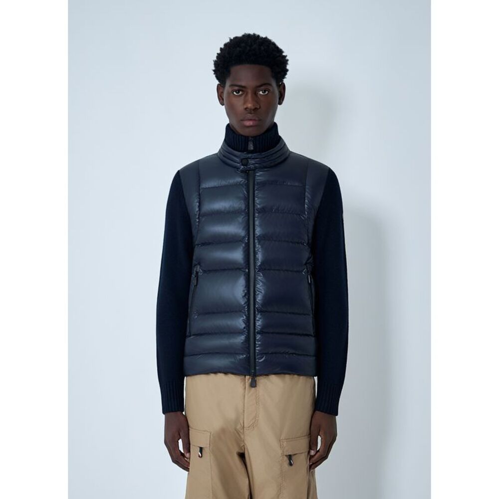 Moncler Grenoble Men Satin Quilted Cardigan